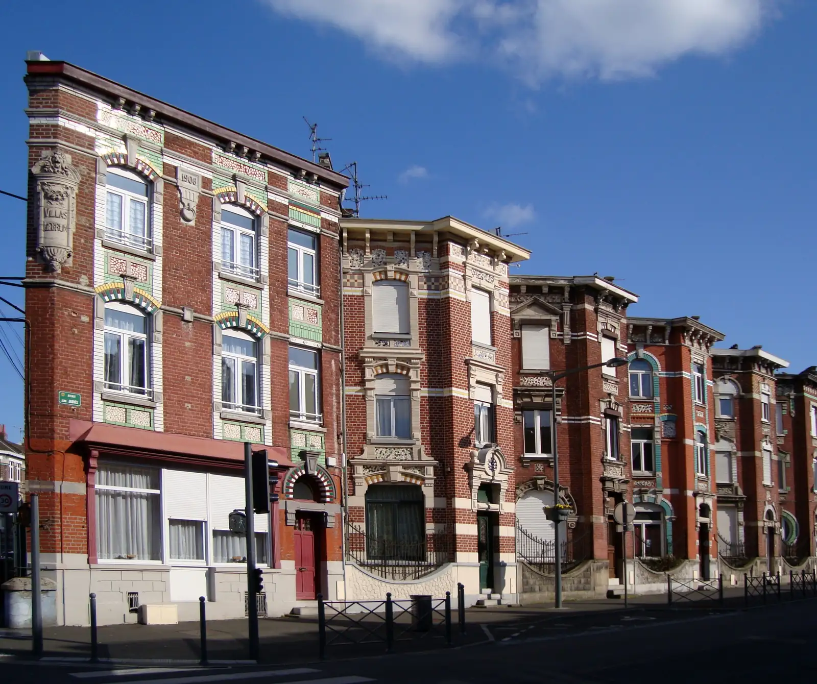 Villas Lebrun à Ronchin, maisons de brique 1906
