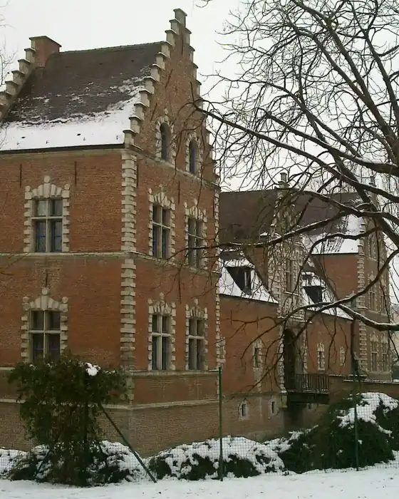 Château de Flers sous la neige à Villeneuve-d'Ascq